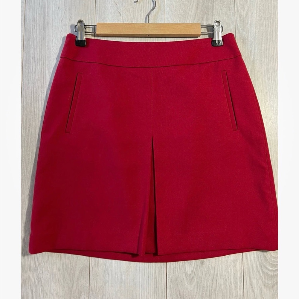 LOFT Vibrant Red Mini Skirt Size 10 - Picture 6 of 12